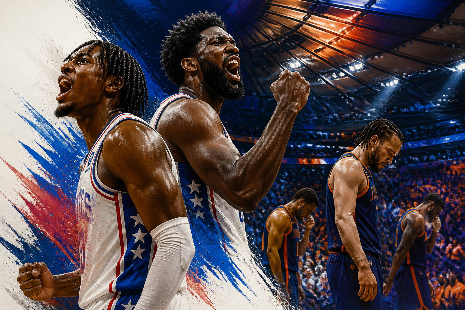 I 76ers rimontano e superano i Knicks all’esordio al Madison Square Garden